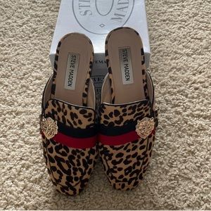 Steve Madden KARISMA Leopard Mules Size 5 - 5.5